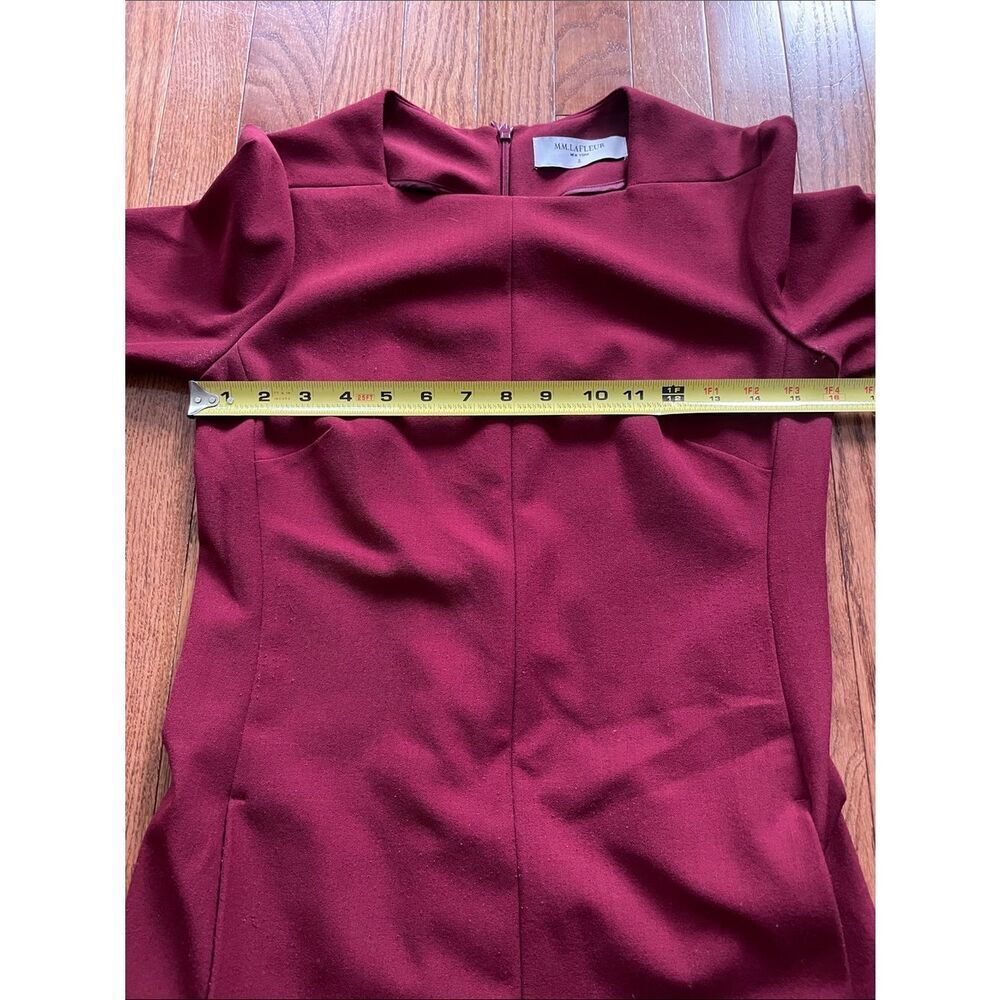 MM Lafleur Emily Dark Red Shift Dress Sz 2 - Picture 5 of 8